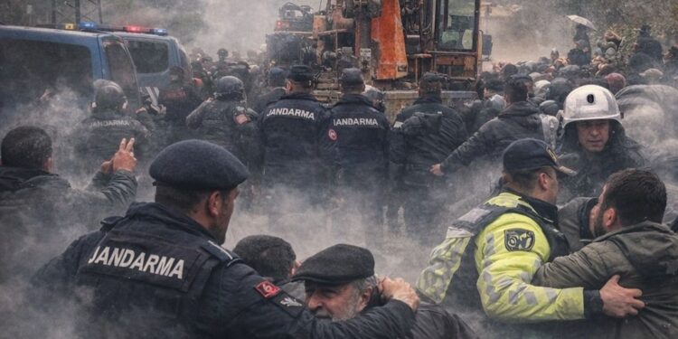 SEKÜ’DE ALAGÖZ MADENİN HUKUKSUZ SONDAJINA DESTANSI BİR DİRENİŞ